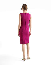 Wool crepe calf-length sheath dress -  | Dolce &amp; Gabbana