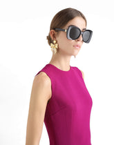 Wool crepe calf-length sheath dress -  | Dolce &amp; Gabbana