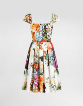 Flower bouquet-print poplin dress -  | Dolce &amp; Gabbana