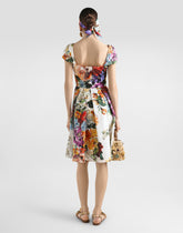 Flower bouquet-print poplin dress -  | Dolce &amp; Gabbana