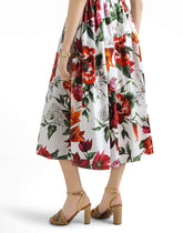 Flower-print sleeveless poplin dress -  | Dolce &amp; Gabbana