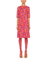 Poppy-print charmeuse midi dress -  | Dolce & Gabbana