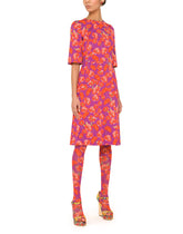 Poppy-print charmeuse midi dress -  | Dolce & Gabbana