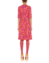 Poppy-print charmeuse midi dress -  | Dolce & Gabbana