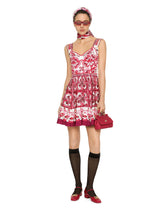 Short Majolica-print charmeuse bustier dress -  | Dolce & Gabbana