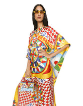 Carretto-print twill caftan -  | Dolce & Gabbana