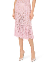 Lace midi dress with ruffle detailing -  | Dolce & Gabbana