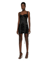 Satin minidress with laces and eyelets -  | Dolce &amp; Gabbana