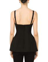 Short sleeveless gabardine dress -  | Dolce &amp; Gabbana