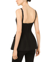 Short sleeveless gabardine dress -  | Dolce &amp; Gabbana