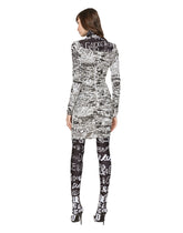 Short tulle dress with graffiti logo print -  | Dolce & Gabbana