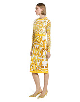 Majolica-print charmeuse midi dress -  | Dolce &amp; Gabbana