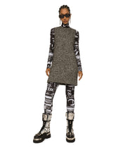Short speckled tweed A-line dress -  | Dolce &amp; Gabbana