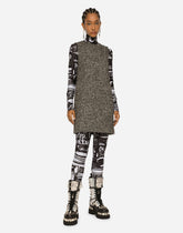 Short speckled tweed A-line dress -  | Dolce &amp; Gabbana