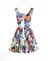 Rose-print corset dress -  | Dolce &amp; Gabbana