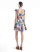 Rose-print corset dress -  | Dolce &amp; Gabbana