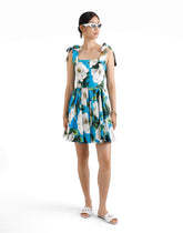 Corset dress with bouquet print -  | Dolce &amp; Gabbana