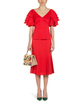 Frilled sleeves solid-coloured top -  | Dolce & Gabbana