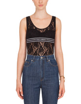 LACE TOP WITH BRANDED ELASTIC -  | Dolce & Gabbana