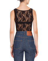 LACE TOP WITH BRANDED ELASTIC -  | Dolce & Gabbana