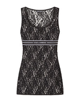 LACE TOP WITH BRANDED ELASTIC -  | Dolce & Gabbana