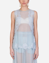 Chifffon top with lace -  | Dolce & Gabbana