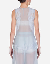 Chifffon top with lace -  | Dolce & Gabbana