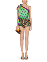 One-shoulder top scarf with dots -  | Dolce & Gabbana
