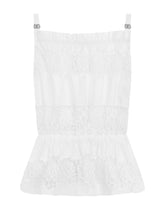Poplin top with openwork embroidery -  | Dolce & Gabbana