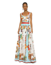 Calendar-print poplin corset -  | Dolce & Gabbana