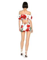 Poppy-print poplin top -  | Dolce & Gabbana