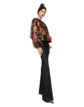 Rose-print chiffon blouse -  | Dolce & Gabbana