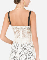 Laminated lace bustier -  | Dolce & Gabbana