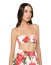 Carnation-print poplin top -  | Dolce &amp; Gabbana