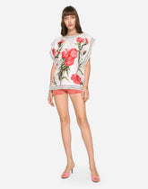 Carnation-print twill blouse -  | Dolce & Gabbana