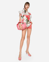 Carnation-print twill blouse -  | Dolce & Gabbana