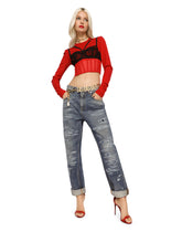 Milano rib top with contrasting bra detail -  | Dolce & Gabbana