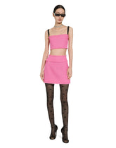 Raschel tweed crop top with straps -  | Dolce &amp; Gabbana