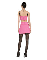 Raschel tweed crop top with straps -  | Dolce &amp; Gabbana