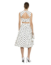 Cotton corset top with polka-dot print -  | Dolce &amp; Gabbana