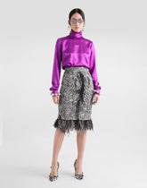 Silk satin sack top with turtle-neck -  | Dolce &amp; Gabbana