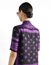 DG logo all-over print silk top -  | Dolce &amp; Gabbana