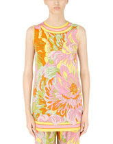 60s-print charmeuse tunic -  | Dolce & Gabbana