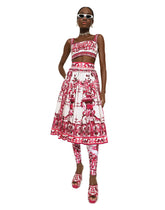Majolica-print poplin top -  | Dolce & Gabbana