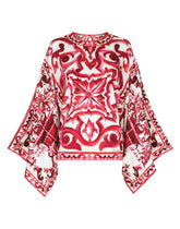 Majolica-print charmeuse blouse -  | Dolce & Gabbana