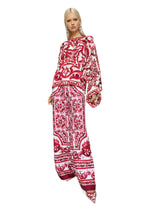Majolica-print charmeuse blouse -  | Dolce & Gabbana