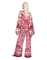 Majolica-print charmeuse blouse -  | Dolce & Gabbana
