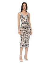 Marquisette corset with graffiti logo print -  | Dolce & Gabbana