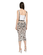 Marquisette corset with graffiti logo print -  | Dolce & Gabbana