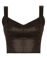 Shiny satin corset top -  | Dolce &amp; Gabbana